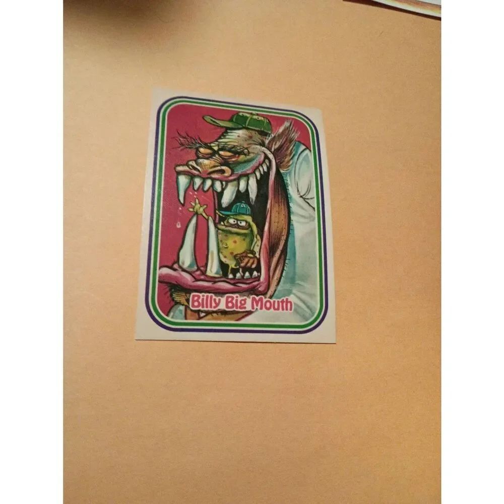 1988 Leaf Awesome All Stars Trading Card 25 Billy Big Mouth Baseball Parody